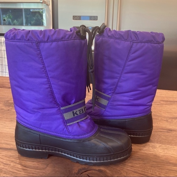 Kamik 6 purple black insulated winter duck boots - Picture 3 of 16